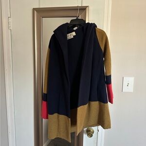 Anthropologie Field Flower Wool Hooded Sweater
